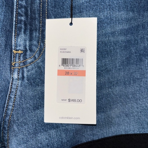 Calvin Klein Straight Leg Jeans - Blue and Black - Picture 6 of 12